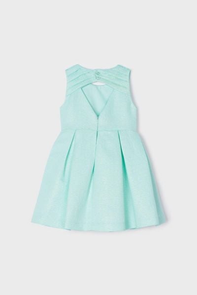 Mayoral Kız Çocuk Çiçek Aplikeli Elbise Mavi