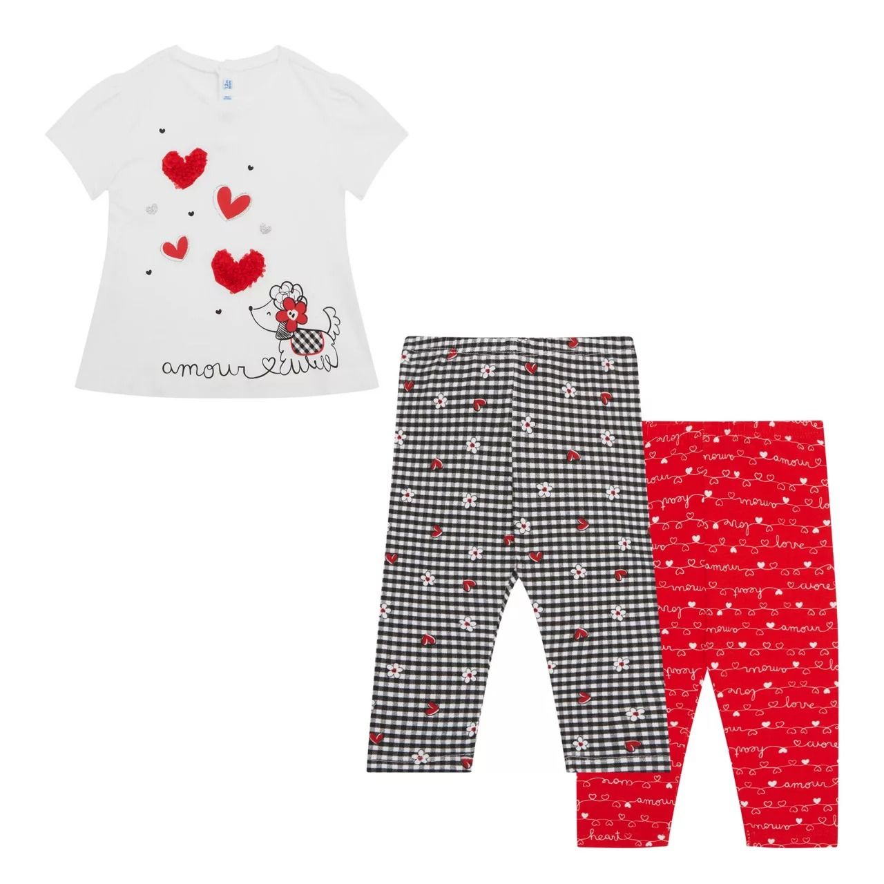 Mayoral Üç Parçalı Tişört ve Tayt Takımı