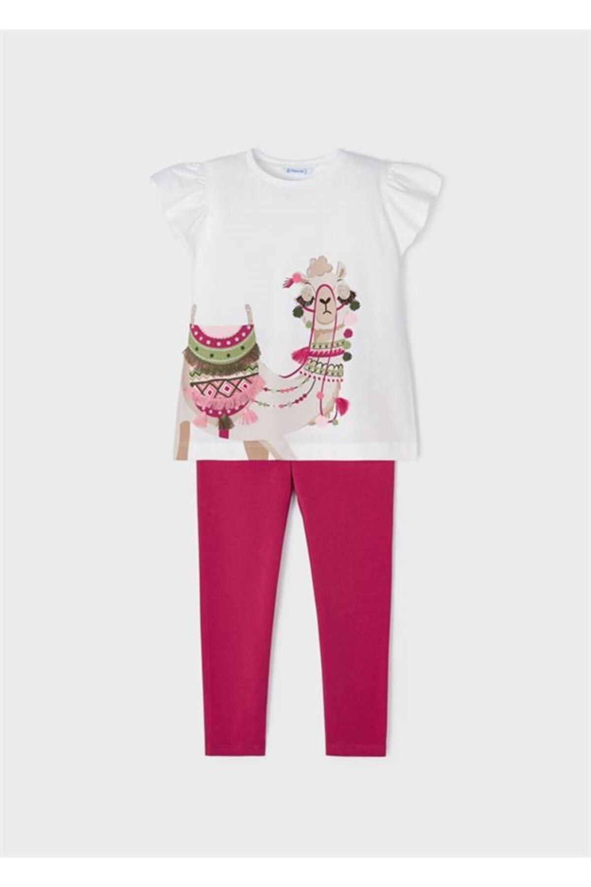 Mayoral Kız Çocuk Alpaka Baskılı Taytlı 2'li Takım