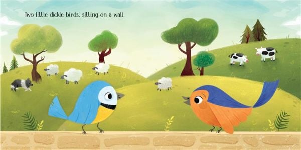 Two Little Dickie Birds Sitting on a Wall