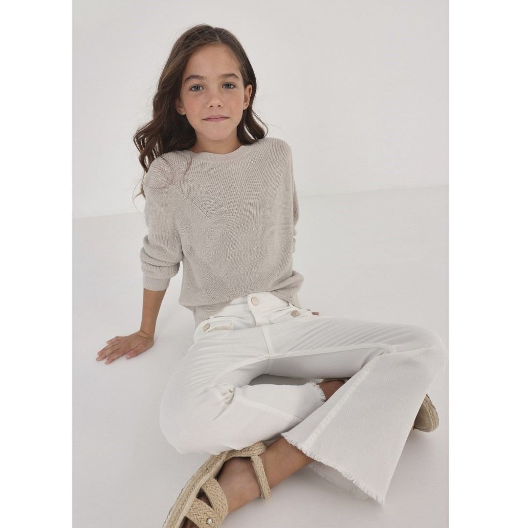 Mayoral Yazlık Kız Pantolon Beyaz