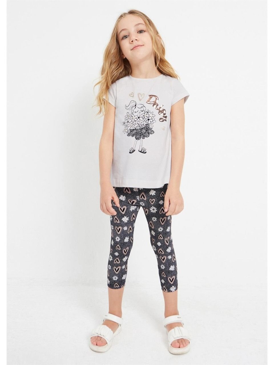 Mayoral Kız Çocuk Baskılı Kısa Tayt Takım