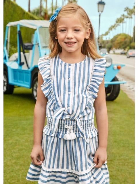 Mayoral Kız Çocuk Çizgili Bluz