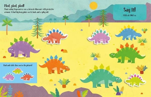 Felt Stickers - Dinosaurs Play Scene Book