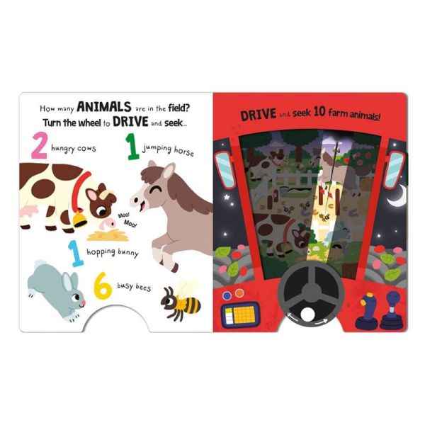 Drive and Seek Farm - A Magic Headlight Book