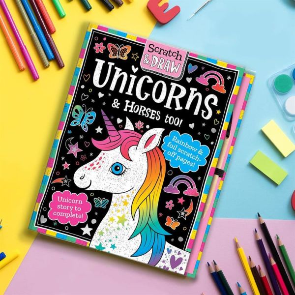 Scratch and Draw - Unicorns and Horses