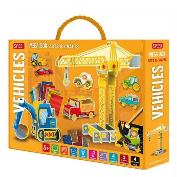 Mega Box Arts and Crafts - Vehicles Büyük Sanat Ve El İşi Kutusu - Taşıtlar