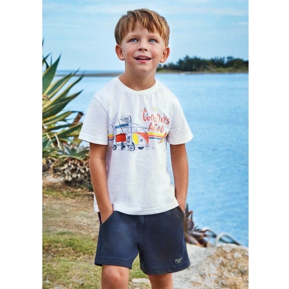 Mayoral Yazlık Erkek T-shirt Şort 3'lü Set Turuncu