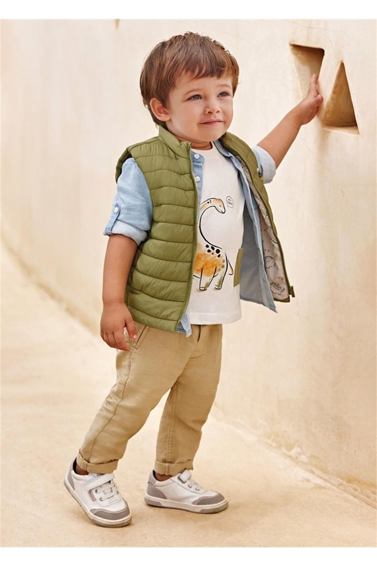 Mayoral Erkek Bebek Bej Pantolon Keten