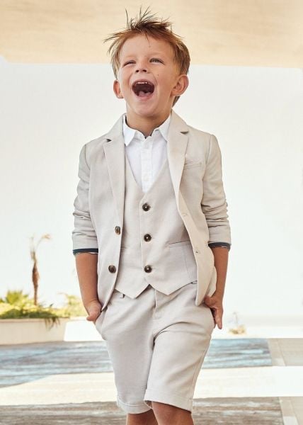 Mayoral Erkek Çocuk Bej Pamuklu & Keten Şor