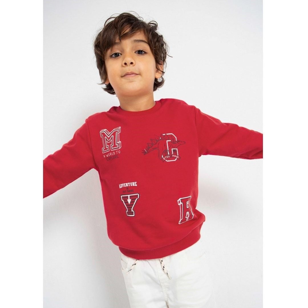 Mayoral Yazlık Erkek Uzun Kol Kazak Kırmızı