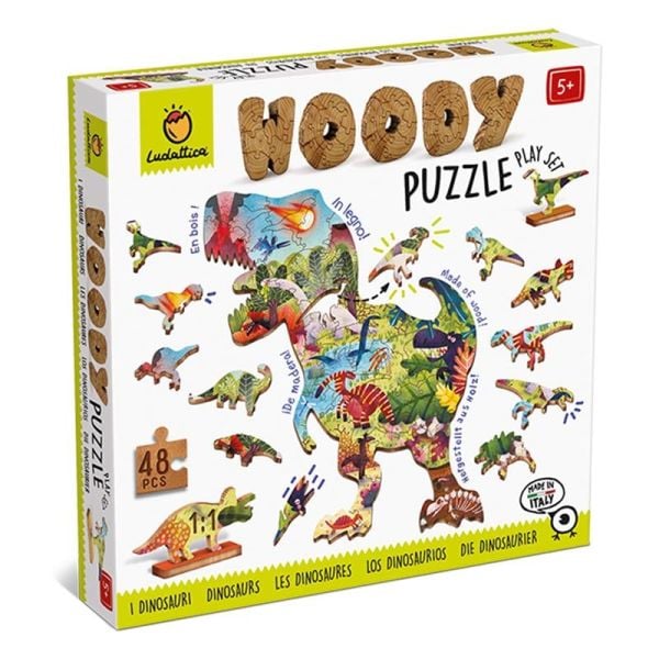 Ahşap Puzzle - Dinozor