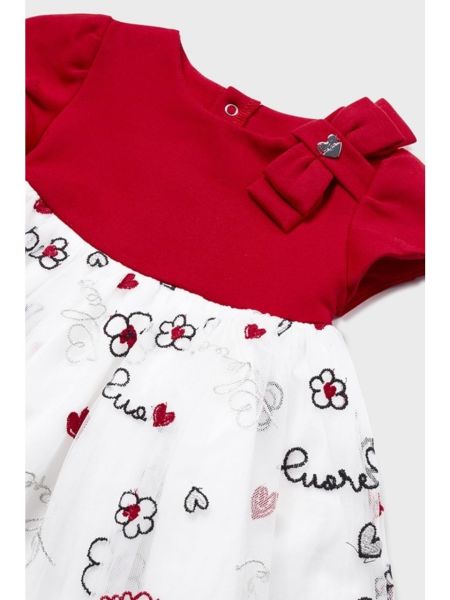 Mayoral 12-36 Ay Kız Bebek Işlemeli Tül Elbise Kırmızı